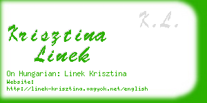 krisztina linek business card